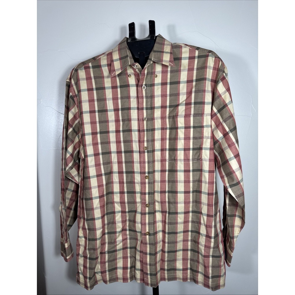 BD Baggies Mens Plaid Button Down Shirt Size Medium